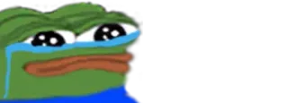 😥 Pepe the Frog Meme, Pepe, smutny, żaba, płaczący telegram sticker