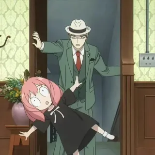 😰 Anya Forger Spy × Family Anime, Spy Family, Anya Forger, Drôle, Dessin animé, Père, Fille telegram sticker
