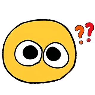 🌝 pytanie, emoji, zmieszany, myślenie telegram sticker