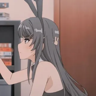 💙 Mai Sakurajima Rascal Does Not Dream of Bunny Girl Senpai Anime, Bunny Girl, Mignon, Mai Sakurajima, Rascal Does Not Dream of Bunny Girl Senpai, Personnage, Féminin telegram sticker