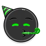 🥳 emoji, party, celebration, hat, noisemaker, festive, animation telegram sticker