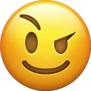 😈 emoji, face, winking, expression, smiley, yellow telegram sticker