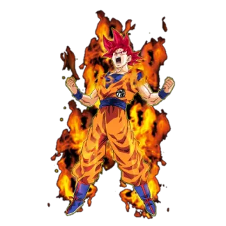 🔥 Goku Dragon Ball Anime, Super Saiyajin, Goku, Dragon Ball, Fogo, Poder telegram sticker