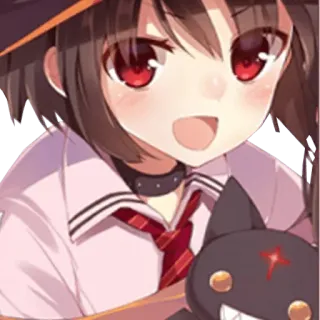 😺 Megumin Konosuba Anime, Manga, Fille, Sorcière, Megumin, Konosuba whatsapp sticker