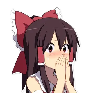 😳 Anime, Manga, Erröten, Verlegen, Süß, Kawaii, Mädchen telegram sticker