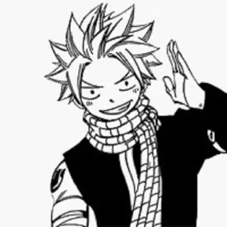 👋 Natsu Dragneel Fairy Tail Anime, Manga, Fairy Tail, Natsu Dragneel, Charakter, Schal, Feuerdrachentöter, Magier whatsapp sticker