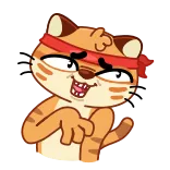 😈 mèo, tự mãn, biểu cảm, động vật, hoạt hình whatsapp sticker
