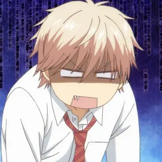 🎵 Anime, Arrabbiato, Infastidito, Espressione, Frustrato, Cartone animato whatsapp sticker