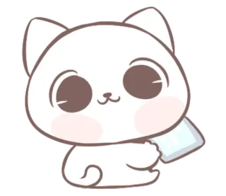 📱 gato, fofo, kawaii, adesivo, animal, desenho animado telegram sticker