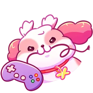 🎮 개, 게임, 컨트롤러, 귀여운, 동물, 애완 동물, 게이밍 telegram sticker