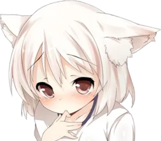 ☺️ anime, catgirl, kawaii, cute, manga, sticker telegram sticker