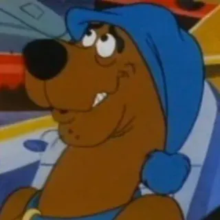 😊 Scooby-Doo cartoon, dog, character, sleepwear, scooby-doo telegram sticker