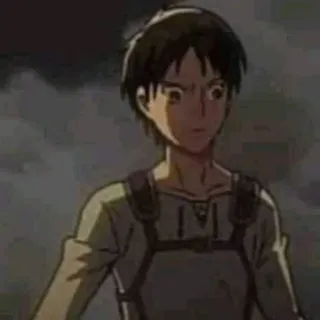🕊 Eren Yeager Attack on Titan Eren Jaeger, L'Attaque des Titans, Anime, Personnage, Colère, Dessin animé whatsapp sticker