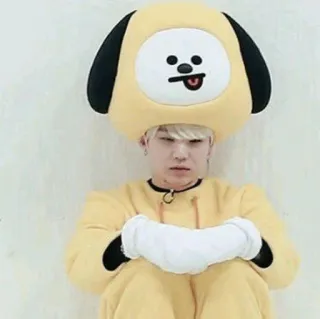😕 Chimmy Chimmy, BT21, personaggio, K-Pop telegram sticker
