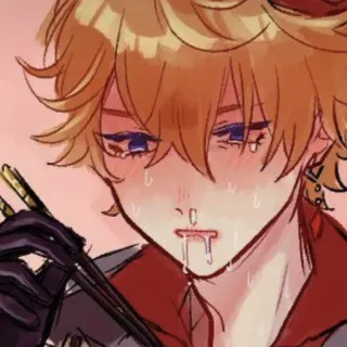 🥵 Tartaglia Genshin Impact Anime, Fanart, Tartaglia, Genshin Impact, Maschio, Personaggio telegram sticker
