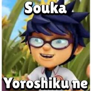 🗿 Souka
Yoroshiku ne anime, manga, japanese, greeting telegram sticker
