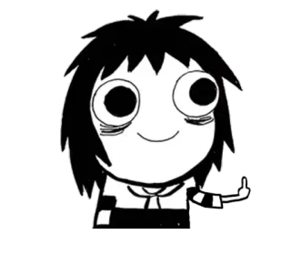 🖕 cartoon, anime, middle finger, offensive, gesture, illustration telegram sticker