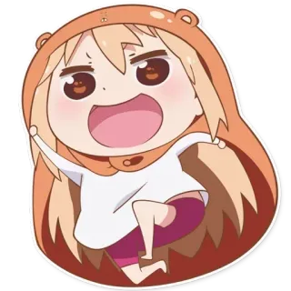 🤗 Umaru Doma Himouto! Umaru-chan Аниме, Мультфильм, Милый, Чиби, Umaru-chan, Himouto, Фанатское творчество, Манга telegram sticker