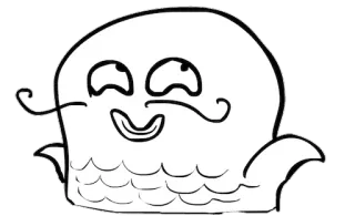 😆 desenho animado, personagem, ilustração, desenho, monstro, criatura, engraçado, caprichoso whatsapp sticker