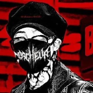 💔 NOACHEUR horror, death, mask, gothic, dark, military telegram sticker