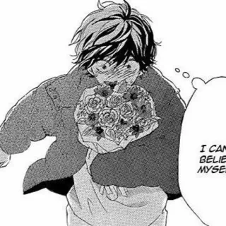🐱 I CAN'T BELIEVE IT MYSELF Anime, Manga, Fiori, Bouquet, Amore, Felice telegram sticker