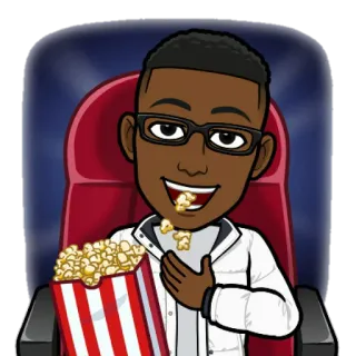 👀 アバター, ポップコーン, 映画, 映画館, 鑑賞, アニメ telegram sticker