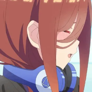 🐾 Miku Nakano The Quintessential Quintuplets Anime, Manga, The Quintessential Quintuplets, Miku Nakano, Cuffie, Carino, Ragazza telegram sticker