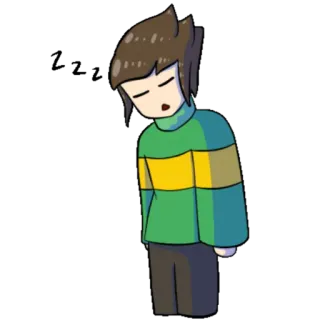 💤 Chara Undertale chara, undertale, video game, sad, sleepy telegram sticker