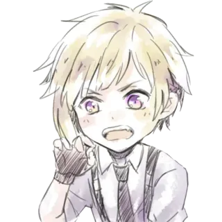😾 Anime, Charakter, Cartoon, Illustration, Zeichnung telegram sticker