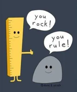 🦾 you rock! you rule! Lineal, Rock, Cartoon, Wortspiel, Ermutigung, Freundschaft whatsapp sticker