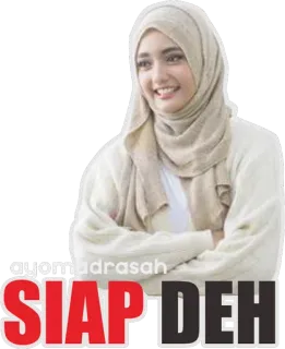 👌 AYOMADRASAH SIAP DEH kobieta, chusta, medresa, indonezyjski telegram sticker