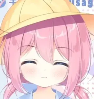 😏 usagi Anime, Manga, Personaje, Kawaii, Lindo, Sombrero whatsapp sticker