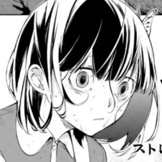 🪄 ストレ Manga, Anime, Karakter, Hitam putih telegram sticker