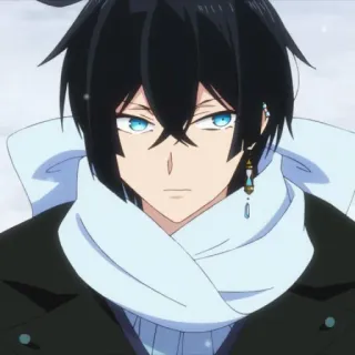 🌐 Anime, Manga, Personaje, Pelo Negro, Ojos Azules whatsapp sticker