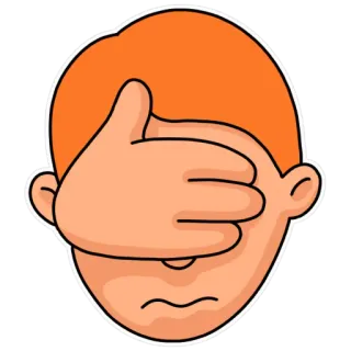 🤦‍♂️ facepalm, annoyance, frustration, embarrassment, dissapointment telegram sticker