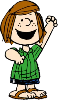 😃 Peppermint Patty Peanuts ピーナッツ, ペパーミントパティ, 漫画, 友達, ハッピー telegram sticker