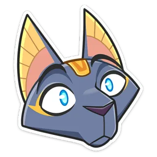 😮 cat, cartoon, sticker, animal, illustration telegram sticker