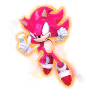 🔋 Sonic ソニック, ハリネズミ, ビデオゲーム, スーパーソニック, ピンク telegram sticker