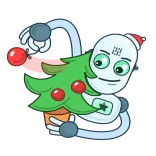 Christmas Robot telegram stickers