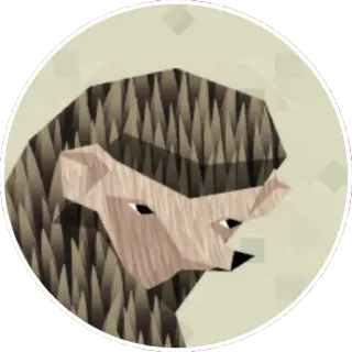😕 animal, erizo, bosque, fauna, geométrico, low poly telegram sticker