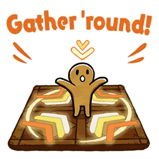 ✳ Gather 'round! 漫画, 集合, 丸, 矢印 telegram sticker