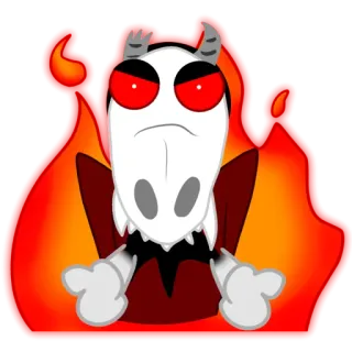 🔥 демон, огонь, мультик, зло, дьявол, злой telegram sticker
