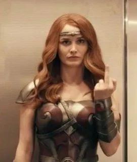 🖕 Queen Maeve The Boys The Boys, Queen Maeve, dedo do meio, super-herói, Amazon Prime, Vought telegram sticker