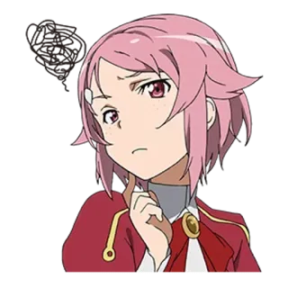 😍 Lisbeth Sword Art Online Lisbeth, Sword Art Online, Anime, pinke Haare, genervt, Cartoon whatsapp sticker