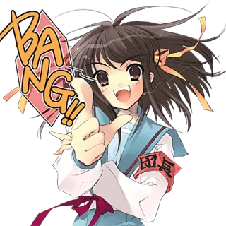 The Melancholy of Haruhi Suzumiya :: @line_stickers telegram stickers