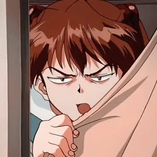 😑 Asuka Langley Soryu Neon Genesis Evangelion anime, girl, angry, evangelion, asuka, animation telegram sticker