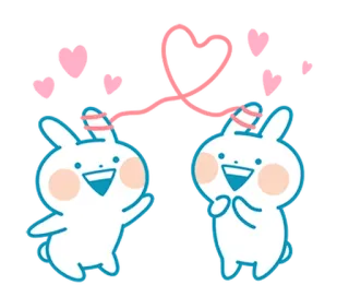 ☀ conejo, lindo, dibujos animados, animal telegram sticker