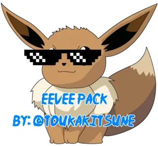 Eevee By: @ToukaKitsune whatsapp stickers