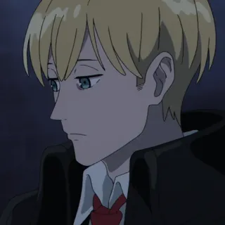 🥂 anime, tóc vàng, buồn, con trai, ảnh đại diện telegram sticker