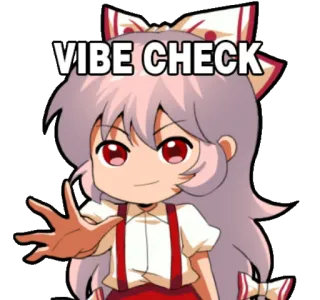 🖐 VIBE CHECK Аниме, Персонаж, Вайб чек, Мем telegram sticker